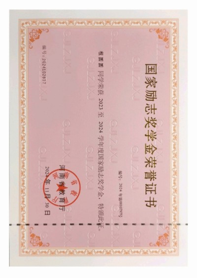 2024年度国家励志奖学金