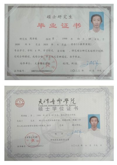 硕士学历学位证书